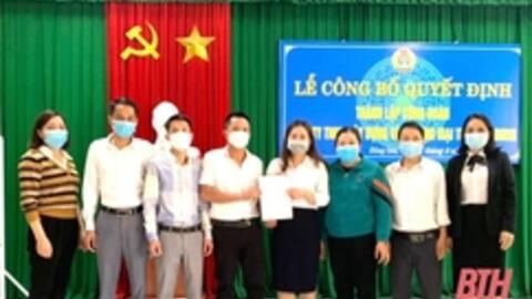 Liên đoàn Lao động huyện Đông Sơn hoàn thành chỉ tiêu thành lập công đoàn cơ sở năm 2022