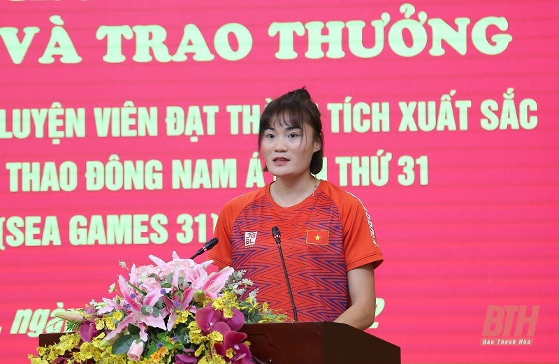 Biểu dương, tôn vinh, trao thưởng cho các VĐV, HLV tỉnh Thanh Hóa giành thành tích xuất sắc tại SEA Games 31