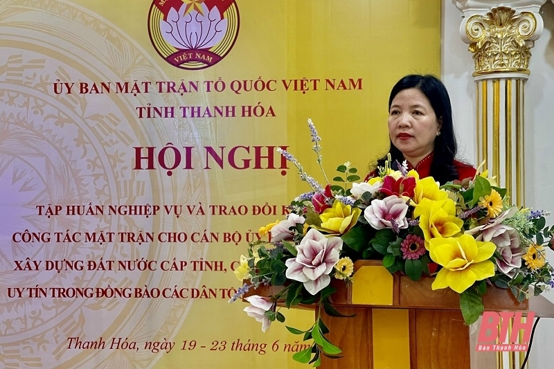 Tập huấn nghiệp vụ và trao đổi kinh nghiệm công tác Mặt trận cho cán bộ Ủy ban Mặt trận Lào xây dựng đất nước tỉnh Hủa Phăn