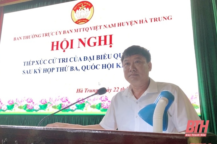 Đoàn ĐBQH tỉnh Thanh Hóa tiếp xúc cử tri huyện Hà Trung và thị xã Bỉm Sơn