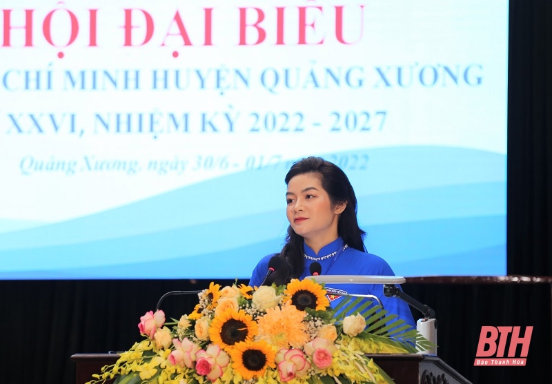 Đại hội đại biểu Đoàn TNCS Hồ Chí Minh huyện Quảng Xương khóa XXVI, nhiệm kỳ 2022-2027