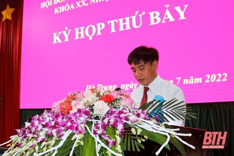 Kỳ họp thứ 7 HĐND huyện Hà Trung khóa XX thông qua 18 Nghị quyết