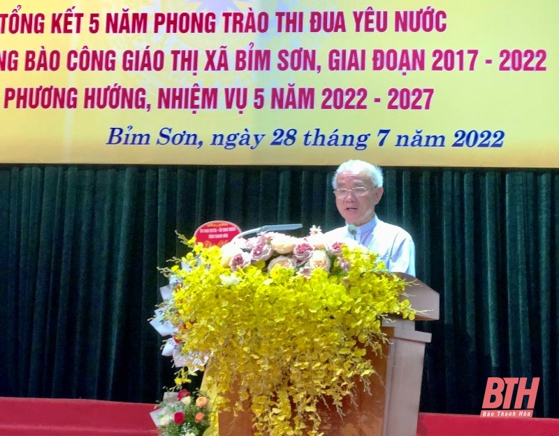 Tổng kết 5 năm phong trào thi đua yêu nước “Sống tốt đời, đẹp đạo” trong đồng bào Công giáo thị xã Bỉm Sơn giai đoạn 2017-2022