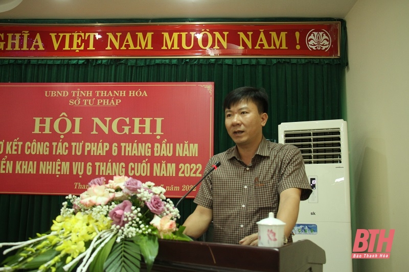 Sơ kết công tác tư pháp 6 tháng đầu năm 2022, triển khai nhiệm vụ 6 tháng cuối năm 2022