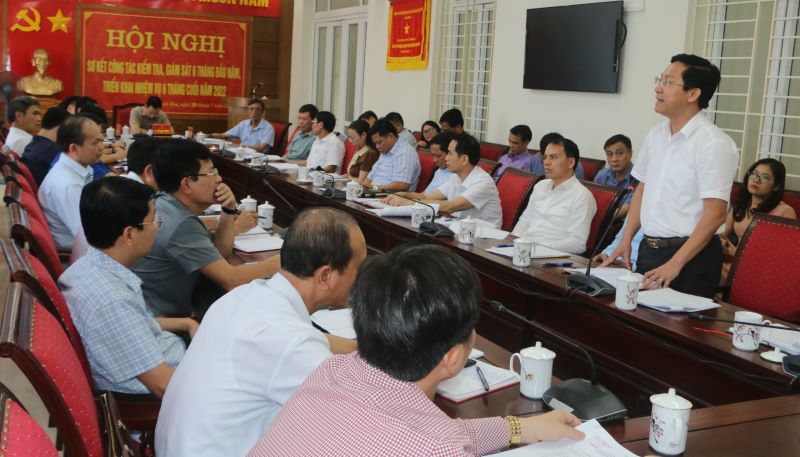 Ủy ban Kiểm tra Tỉnh ủy sơ kết công tác kiểm tra, giám sát 6 tháng đầu năm 2022