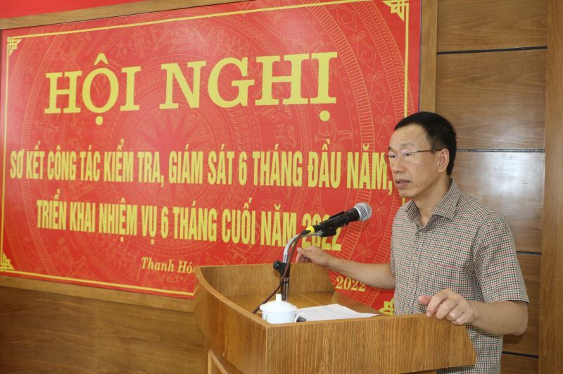 Ủy ban Kiểm tra Tỉnh ủy sơ kết công tác kiểm tra, giám sát 6 tháng đầu năm 2022