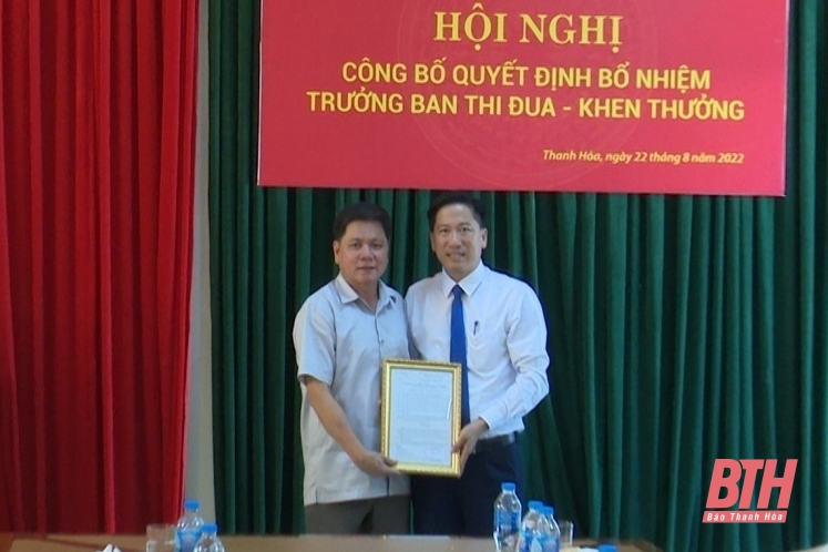 Thanh Hóa có Trưởng ban Ban Thi đua - Khen thưởng mới