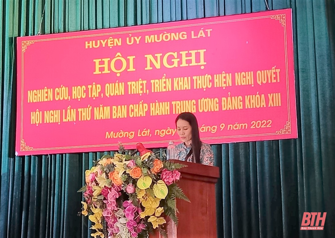 Huyện Mường Lát nghiên cứu, học tập, quán triệt, triển khai thực hiện Nghị quyết Hội nghị lần thứ 5, BCH Trung ương Đảng khóa XIII