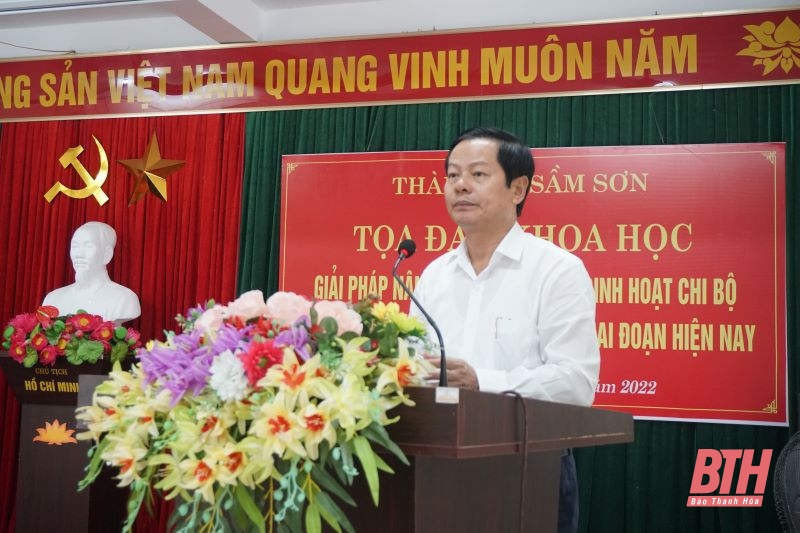 Tọa đàm khoa học về giải pháp nâng cao chất lượng sinh hoạt chi bộ trên địa bàn TP Sầm Sơn