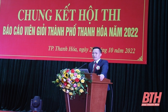 Chung kết hội thi báo cáo viên giỏi TP Thanh Hóa năm 2022