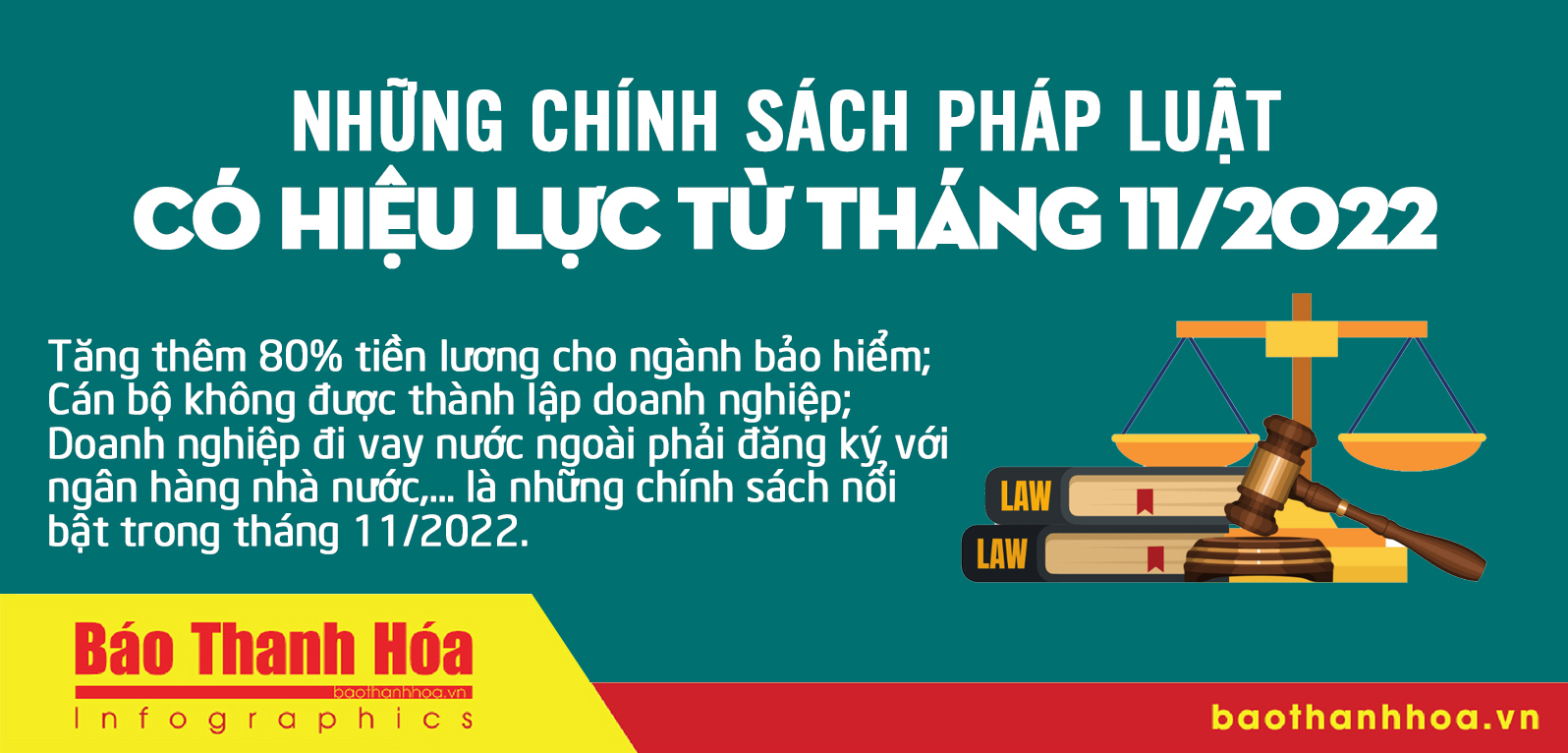 Những chính sách pháp luật có hiệu lực từ tháng 11/2022