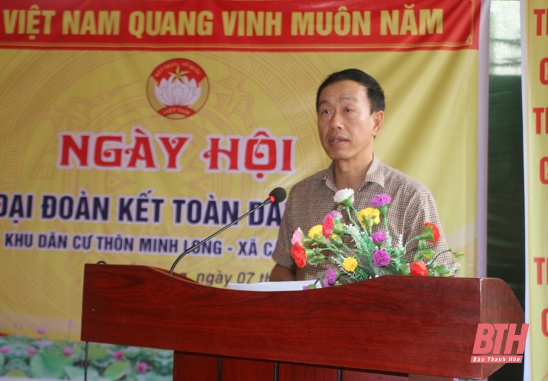 Chủ nhiệm Ủy ban Kiểm tra Tỉnh ủy Lê Quang Hùng dự Ngày hội Đại đoàn kết toàn dân tộc tại thôn Minh Long