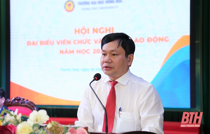 Trường ĐH Hồng Đức tổ chức Hội nghị đại biểu viên chức và người lao động