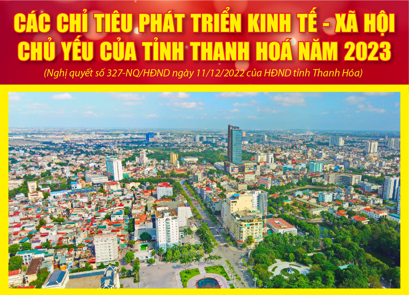 [Infographics] - Các chỉ tiêu phát triển kinh tế - xã hội chủ yếu của tỉnh Thanh Hóa năm 2023