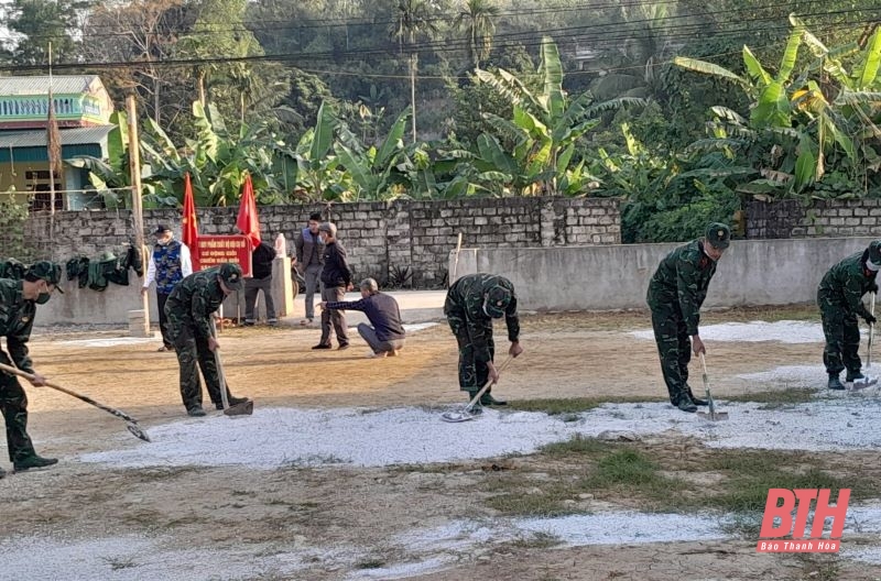 Lữ đoàn Pháo binh 368, Quân đoàn 1 hành quân dã ngoại làm công tác dân vận tại xã Hà Giang, huyện Hà Trung