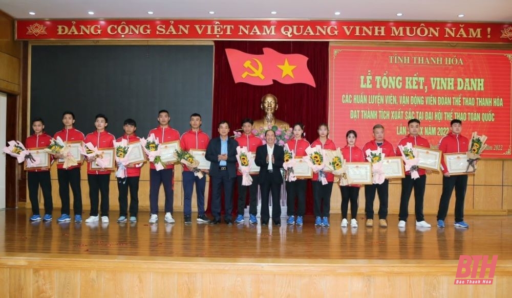 Thanh Hóa vinh danh các huấn luyện viên, vận động viên Đoàn thể thao Thanh Hóa đạt thành tích xuất sắc tại Đại hội Thể thao toàn quốc lần thứ IX - năm 2022