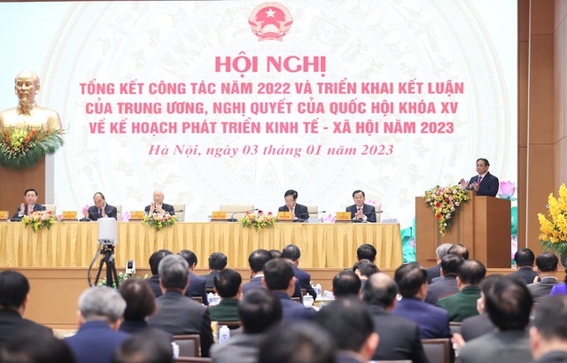 Hội nghị Chính phủ với các địa phương tổng kết công tác năm 2022, triển khai nhiệm vụ năm 2023