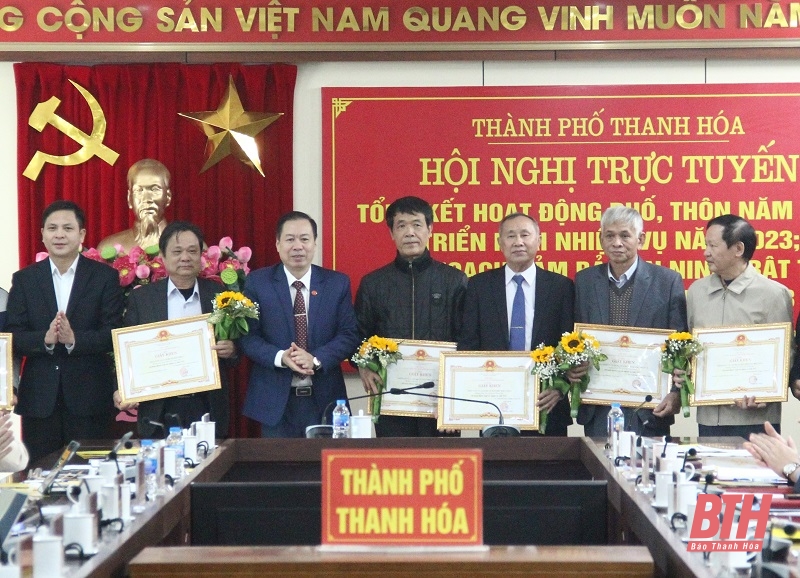 TP Thanh Hoá tổng kết công tác phố, thôn và triển khai kế hoạch bảo đảm an ninh - trật tự dịp Tết nguyên đán Quý Mão 2023