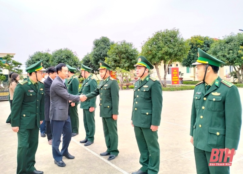 Chủ nhiệm Ủy ban Kiểm tra Tỉnh ủy Lê Quang Hùng thăm, chúc Tết tại huyện Hậu Lộc