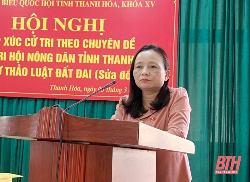 Đoàn ĐBQH tỉnh tiếp xúc cử tri Hội Nông dân theo chuyên đề về Dự thảo Luật Đất đai (sửa đổi)