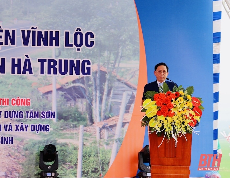 Khởi công dự án đường từ trung tâm đô thị Bồng huyện Vĩnh Lộc nối đường Tỉnh 516B ra Quốc lộ 217 đi huyện Hà Trung 