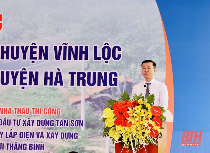 Khởi công dự án đường từ trung tâm đô thị Bồng huyện Vĩnh Lộc nối đường Tỉnh 516B ra Quốc lộ 217 đi huyện Hà Trung 