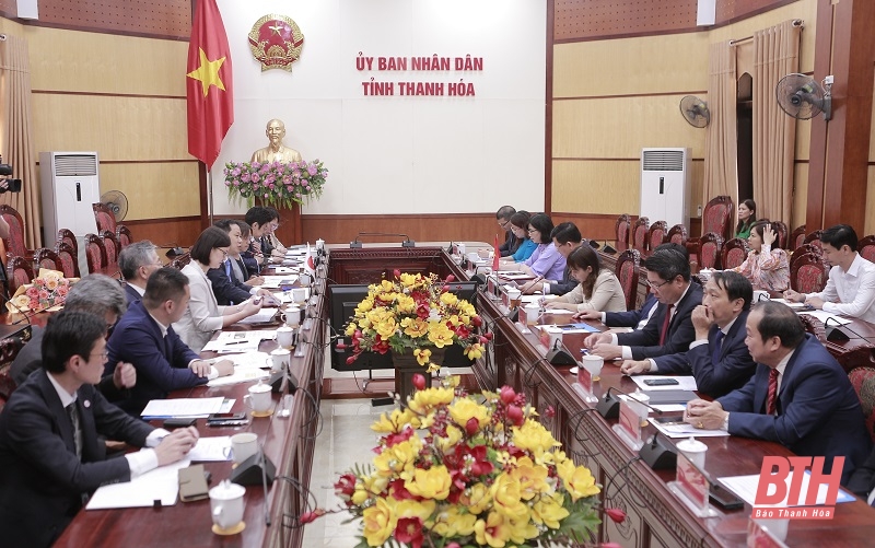 Phó Chủ tịch Thường trực UBND tỉnh Nguyễn Văn Thi tiếp và làm việc với Đoàn thư ký Chủ tịch Liên minh nghị sĩ hữu nghị Nhật - Việt