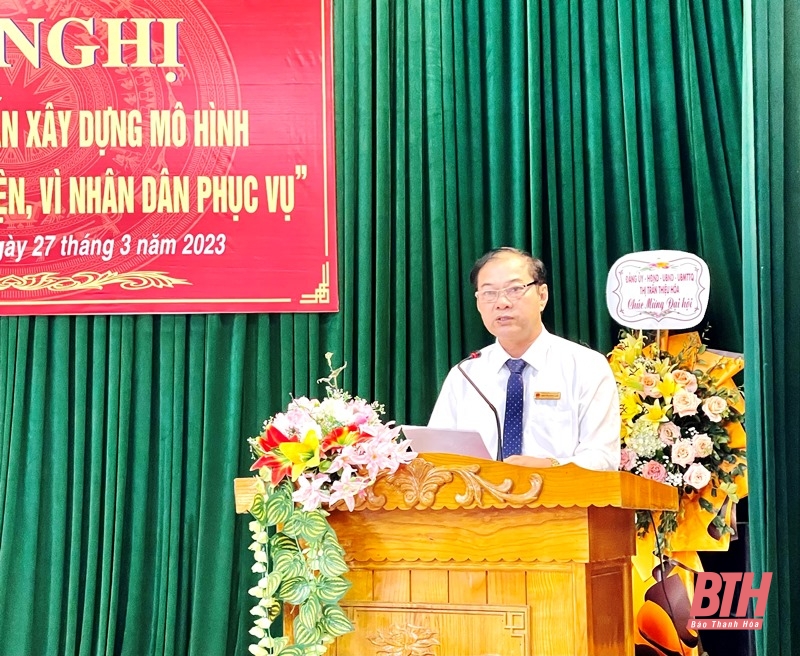 Ra mắt và tập huấn xây dựng mô hình “Chính quyền thân thiện, vì Nhân dân phục vụ” tại thị trấn Thiệu Hóa