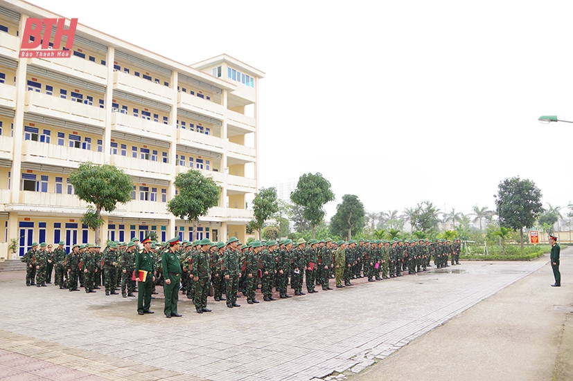 Kiểm tra kết quả huấn luyện tháng thứ nhất năm 2023 tại Bộ CHQS tỉnh Thanh Hóa