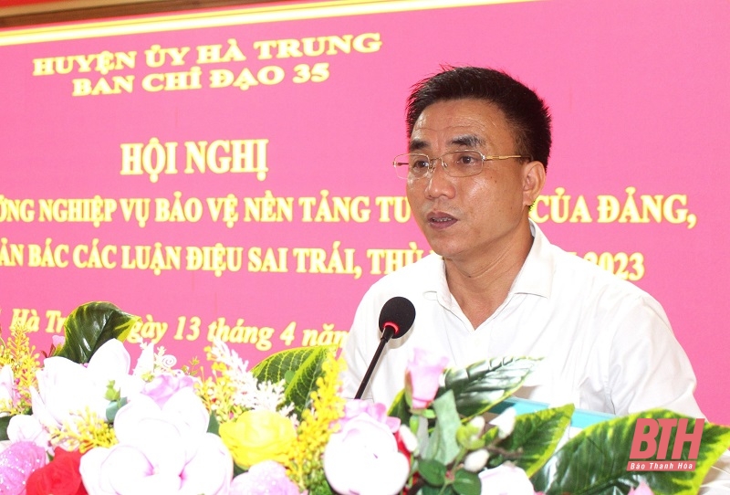 Hà Trung tập huấn bồi dưỡng nghiệp vụ bảo vệ nền tảng tư tưởng của Đảng, đấu tranh phản bác các luận điệu sai trái, thù địch