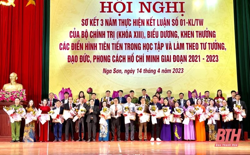 Huyện Nga Sơn sơ kết 3 năm thực hiện Kết luận số 01-KL/TW của Bộ Chính trị (khóa XIII) 