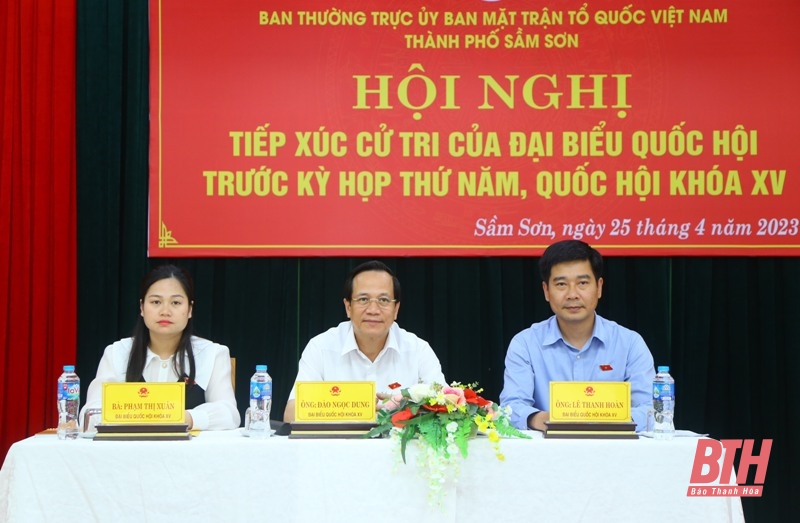 Cử tri TP Sầm Sơn kiến nghị giải quyết một số vấn đề liên quan đến đời sống dân sinh