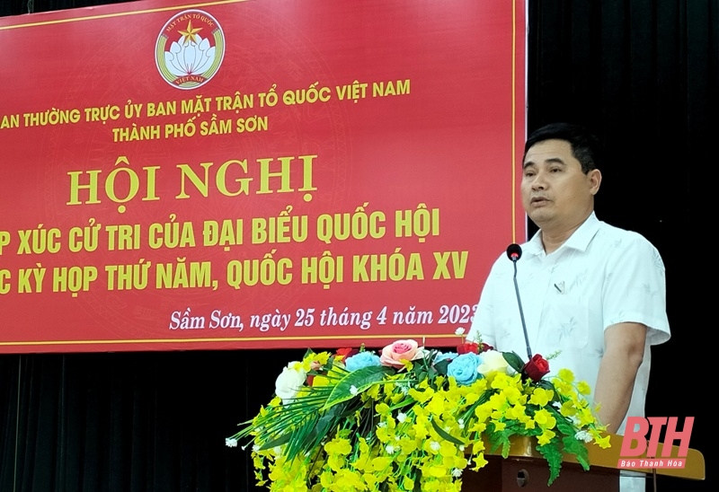 Cử tri TP Sầm Sơn kiến nghị giải quyết một số vấn đề liên quan đến đời sống dân sinh