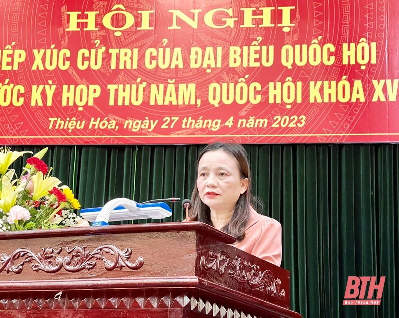 Đoàn ĐBQH tỉnh Thanh Hoá tiếp xúc cử tri huyện Thiệu Hóa