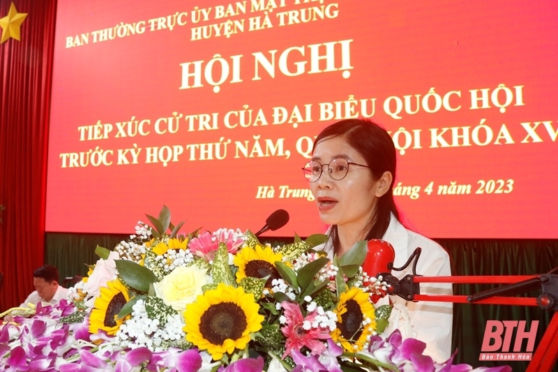 Đoàn ĐBQH tỉnh Thanh Hoá tiếp xúc cử tri huyện Hà Trung