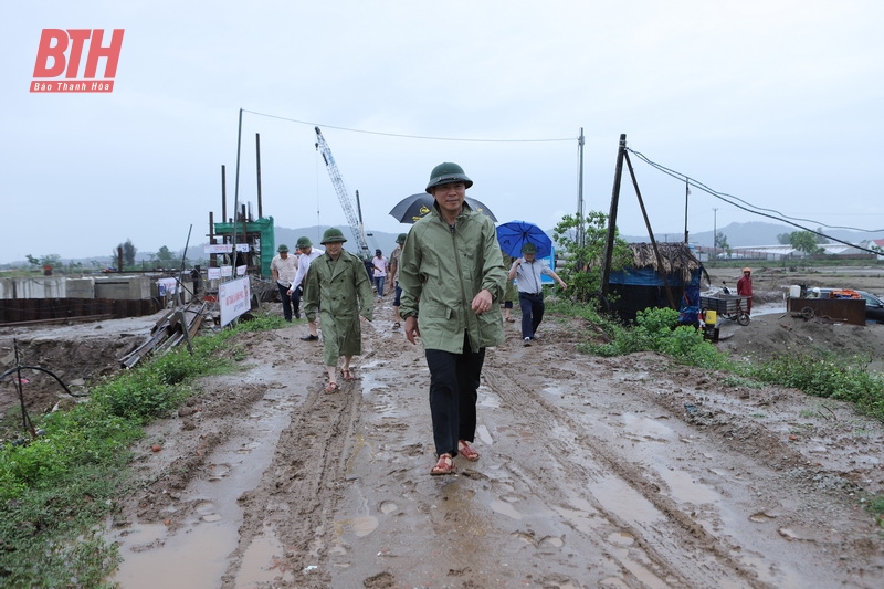 Bí thư Tỉnh ủy Đỗ Trọng Hưng kiểm tra tiến độ thi công một số dự án, công trình phục vụ công tác phòng, chống lụt bão