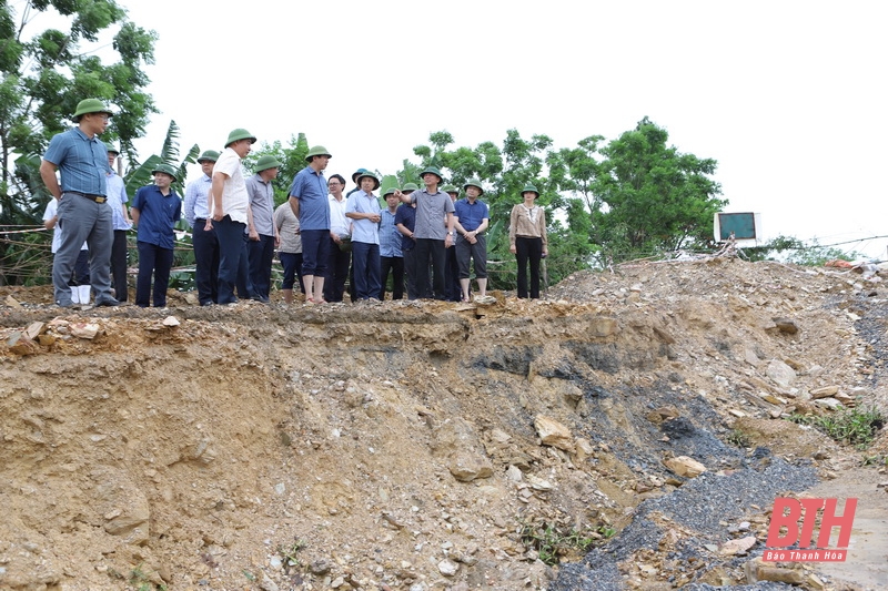 Bí thư Tỉnh ủy Đỗ Trọng Hưng kiểm tra tiến độ thi công một số dự án, công trình phục vụ công tác phòng, chống lụt bão