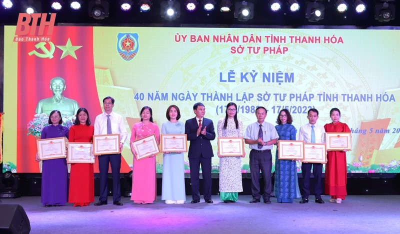 Sở Tư pháp tỉnh Thanh Hóa kỷ niệm 40 năm ngày thành lập