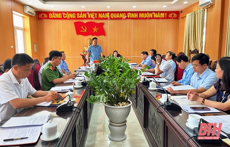 Thông qua dự thảo Báo cáo kiểm tra công tác lãnh đạo, chỉ đạo thực hiện Nghị quyết số 25-NQ/TW đối với Ban Thường vụ Huyện ủy Thạch Thành