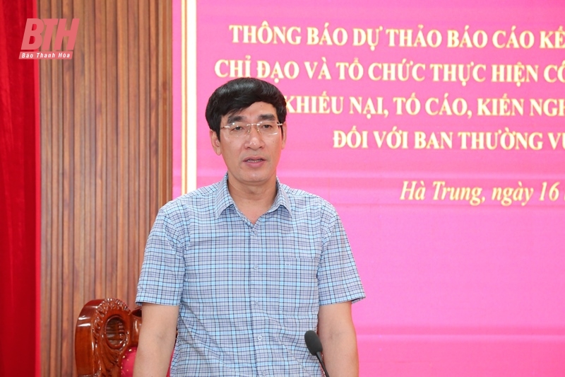 Trưởng Ban Nội chính Tỉnh ủy Nguyễn Ngọc Tiến thực hiện giám sát về công tác tiếp công dân, giải quyết khiếu nại, tố cáo tại các địa phương, đơn vị