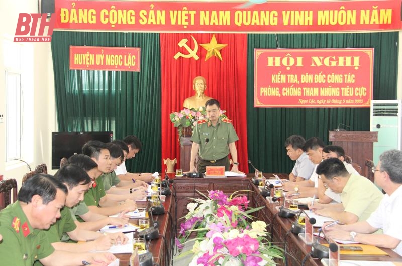 Kiểm tra công tác phòng, chống tham nhũng, tiêu cực tại huyện Ngọc Lặc