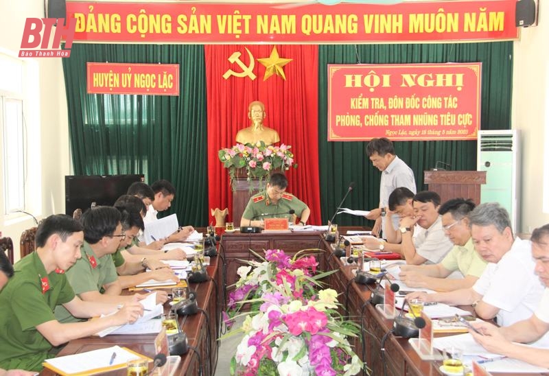 Kiểm tra công tác phòng, chống tham nhũng, tiêu cực tại huyện Ngọc Lặc