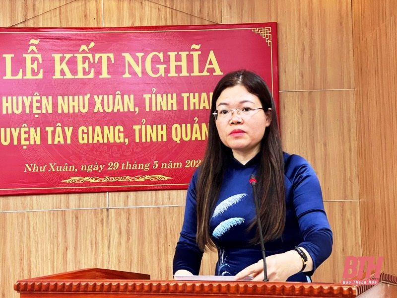 Lễ kết nghĩa giữa huyện Như Xuân, tỉnh Thanh Hóa và huyện Tây Giang, tỉnh Quảng Nam