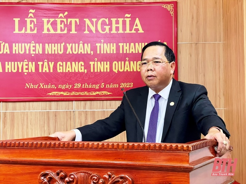 Lễ kết nghĩa giữa huyện Như Xuân, tỉnh Thanh Hóa và huyện Tây Giang, tỉnh Quảng Nam