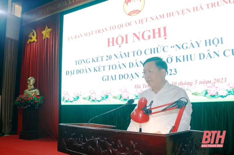 Hà Trung biểu dương 20 khu dân cư tiêu biểu trong tổ chức Ngày hội Đại đoàn kết toàn dân tộc giai đoạn 2003-2023