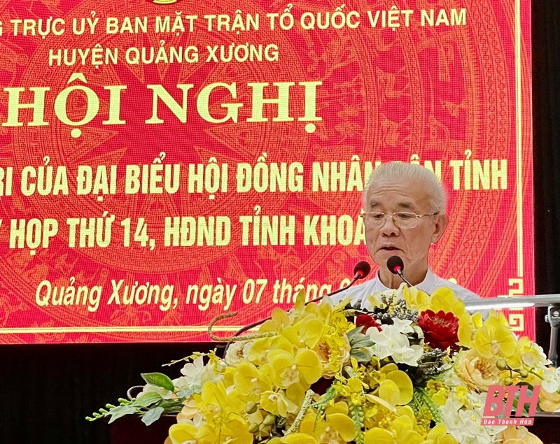 Đại biểu HĐND tỉnh tiếp xúc cử tri huyện Quảng Xương