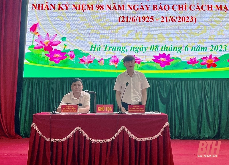 Huyện Hà Trung gặp mặt các cơ quan báo chí nhân 98 năm Ngày Báo chí cách mạng Việt Nam