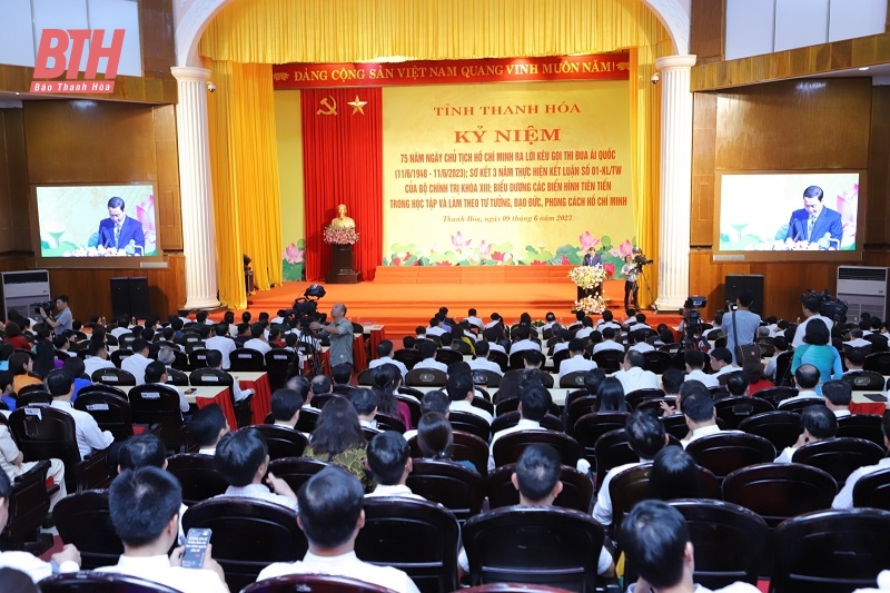 Thanh Hóa kỷ niệm trọng thể 75 năm ngày Chủ tịch Hồ Chí Minh ra Lời kêu gọi thi đua ái quốc và sơ kết 3 năm thực hiện Kết luận số 01-KL/TW của Bộ Chính trị