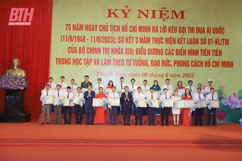 Thanh Hóa kỷ niệm trọng thể 75 năm ngày Chủ tịch Hồ Chí Minh ra Lời kêu gọi thi đua ái quốc và sơ kết 3 năm thực hiện Kết luận số 01-KL/TW của Bộ Chính trị