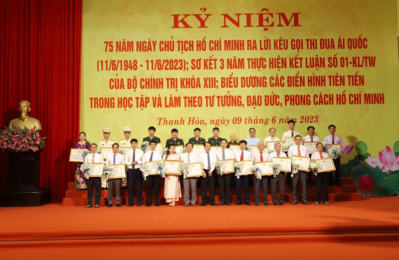 Thanh Hóa kỷ niệm trọng thể 75 năm ngày Chủ tịch Hồ Chí Minh ra Lời kêu gọi thi đua ái quốc và sơ kết 3 năm thực hiện Kết luận số 01-KL/TW của Bộ Chính trị